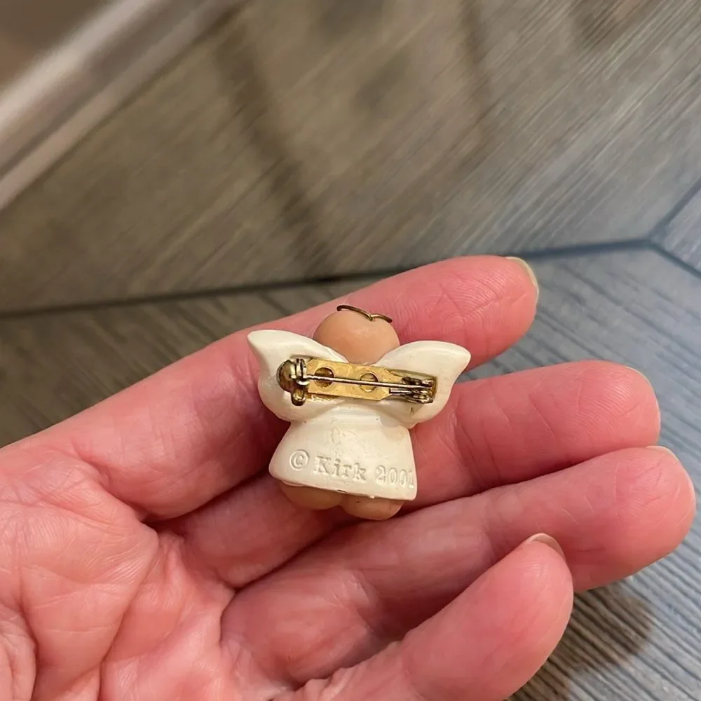 Kirk’s Angel Cheeks Angel Holding a Red Heart “ I ❤️ You”